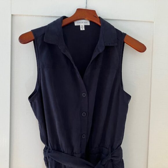 Sundance Cloth & Stone Odette Jumpsuit Endless Sea Blue Medium New Without Tags - Picture 2 of 5